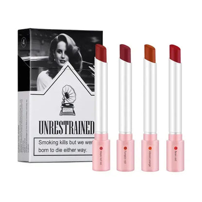 4 Colors Set Matte Waterproof Lip Stick - Rora's Beauty