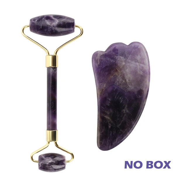 Violet Gua Sha Facial Massage Roller - Rora's Beauty