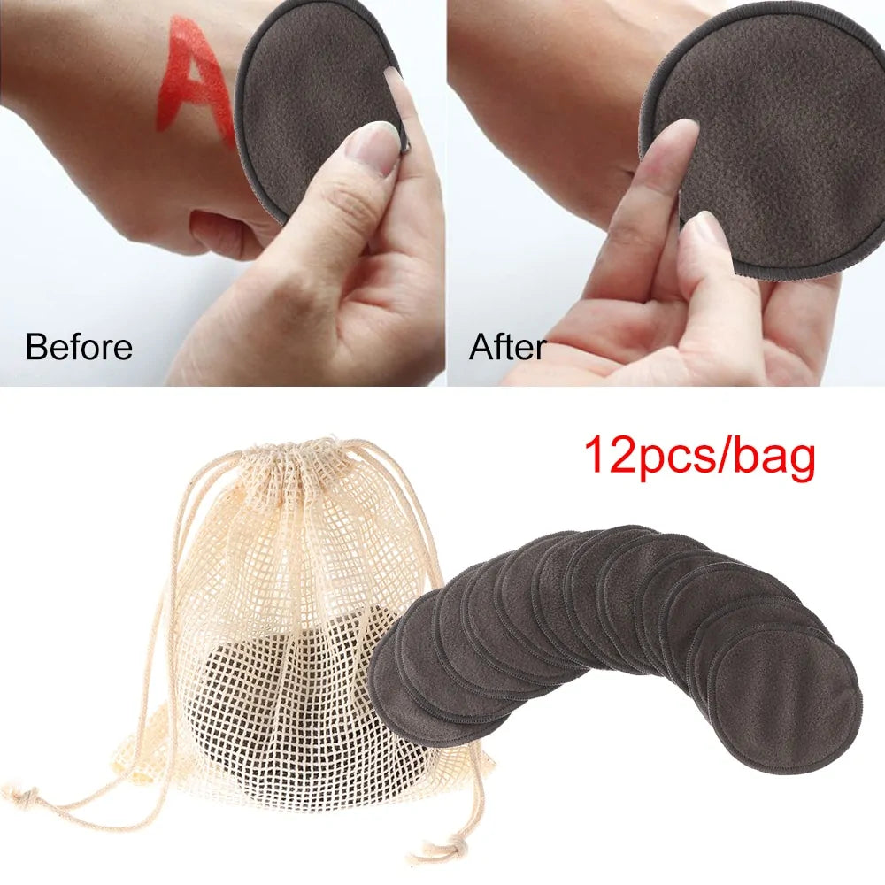 5/12Pcs Reusable Cotton Pads Makeup Remover - Rora's Beauty