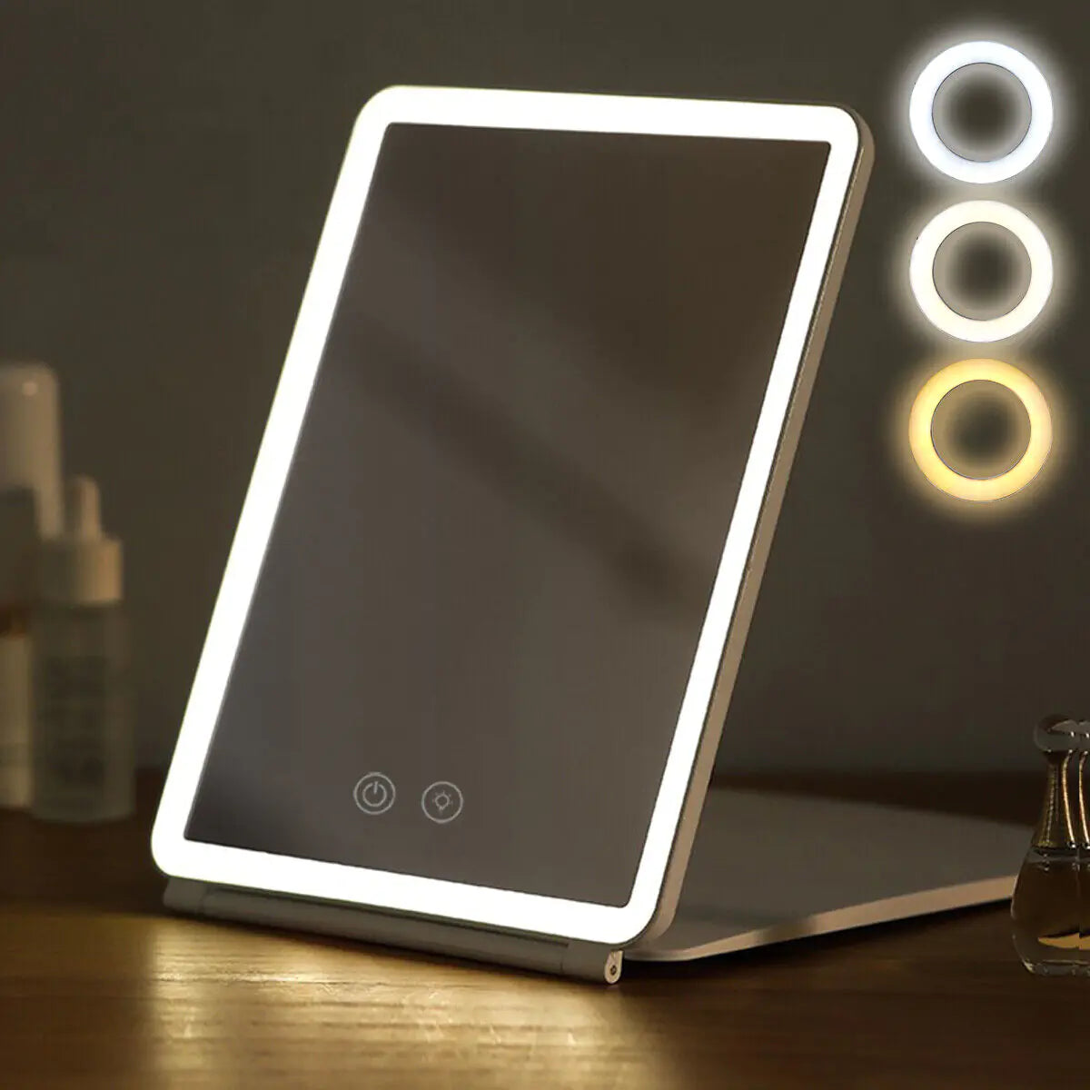 Foldable Makeup Mirror Touch Screen Makeup Mirror - Rora's Beauty