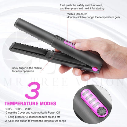 Cordless Hair Straightener and Curler - Rora's Beauty