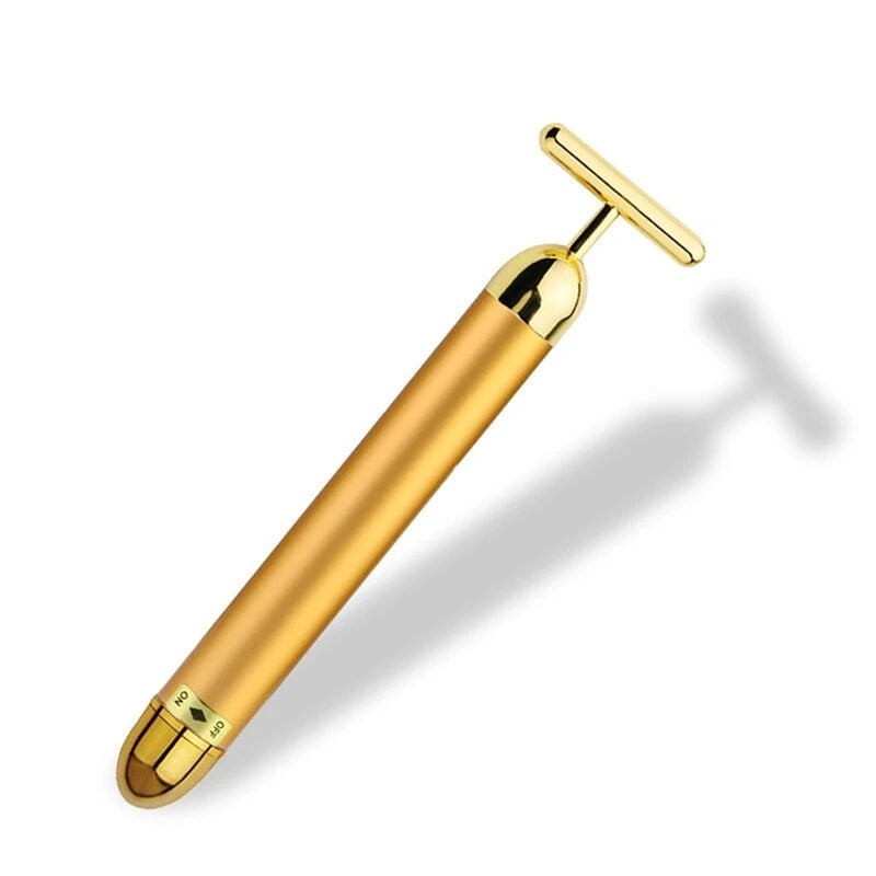 Energy 24K Gold T Beauty Bar Facial Roller Massager - Rora's Beauty