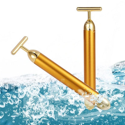 Energy 24K Gold T Beauty Bar Facial Roller Massager - Rora's Beauty